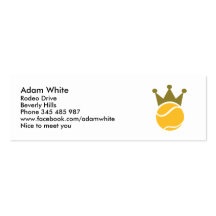Tennis champion business card template