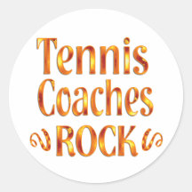 Tennis Coaches Rock Sticker