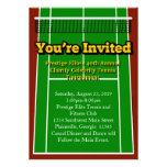 Tennis Court Layout Graphic Invitation