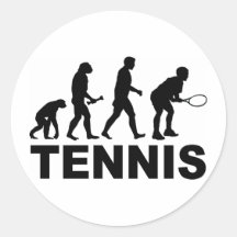 Tennis Evolution Round Stickers