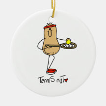 Tennis Nut T-shirts and GIfts Christmas Ornaments