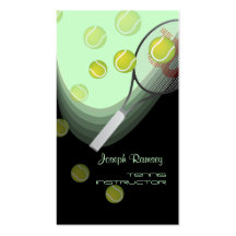 Tennis pro/tennis instructors DIY background colou Business Card