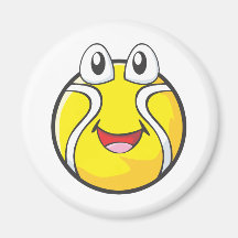 Tennis Tee Shirts - Happy Smiling Tennis Ball Refrigerator Magnet