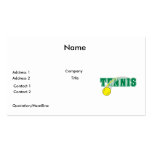tennis text graphic business card templates