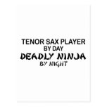 Tenor Sax Deadly Ninja by Night Post Card