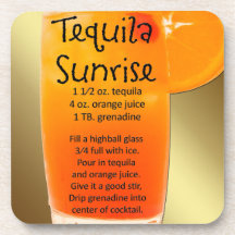 Tequila Sunrise Drink Coasters