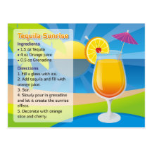 Tequila Sunrise Post Card