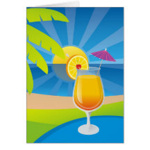 Tequila Sunrise Recipe Greeting Card