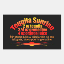 Tequila Sunrise stickers
