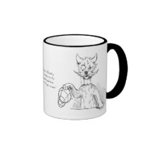 Terrier with Monocle and Muzzle Coffee Mugs