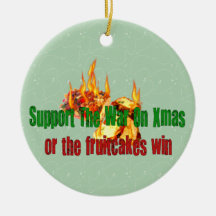 Terrorist Fruitcake Christmas Tree Ornament