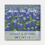 Texas Bluebonnets Flo Wedding Save the Date Magnet magnets