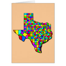 TEXAS COUNTIES MAP CARDS