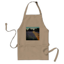 Texas Dirt Road with Bluebonnets Khaki Apron