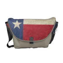 Texas Flag Aged Courier Bag