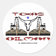Texas Oilman, Oil Field Sticker