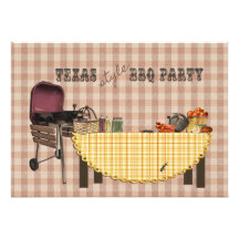 Texas style BBQ Party Personalized Invitation