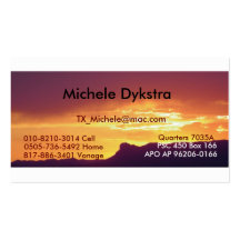 Texas Sunset Business Card