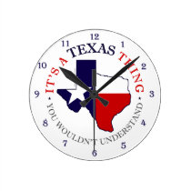 Texas Thing wall clocks