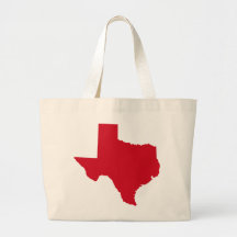 Texas Tote Bag with Red Texas Map