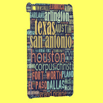 Texas Towns and Cities Text Collage ipad mini cases