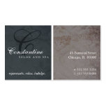 Textured Damask Monogram Appointment Card Business Card Template