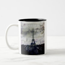 Textured Paris in Lavender Mugs