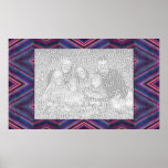 textured pattern photo frame posters