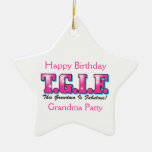 TGIF Fabulous Grandma Personalised Ornament