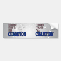 Thai and a Champion Bumper Sticker