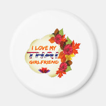 Thai Girlfriend designs Fridge Magnet