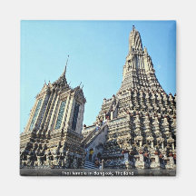 Thai temple in Bangkok, Thailand Magnet
