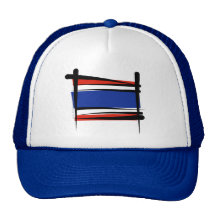 Thailand Brush Flag Trucker Hat