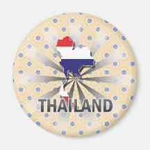 Thailand Flag Map 2.0 Magnet