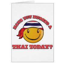 Thailand smiley flag designs card
