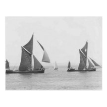 Thames barge race 1975 2 post card