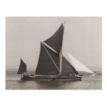 Thames barge race 1975 3 postcard