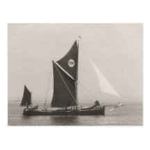Thames barge race 1975 5 postcards