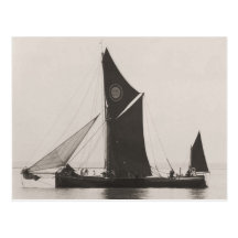 Thames barge race 1975 6 postcard