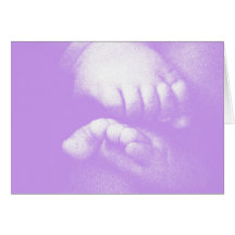 Thank You Baby Shower - Purple Greeting Card