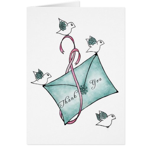 Thank You Birds Greeting Card