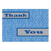 Thank You blue Business Card