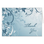 Thank You Blue Floral Card