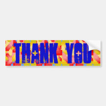 Thank You bumper sticker