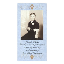 Thank you card First Communion Photo Card Template