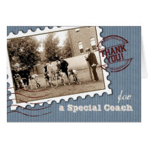 Thank You Coach. Customisable Greeting Card