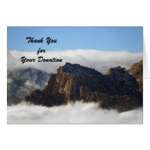 Thank You for Donation, Nestled in the Clouds Greeting Card