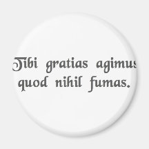 Thank you for not smoking fridge magnet
