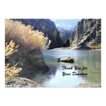 Thank You for Your Donation, Beautiful Scenery Custom Invites