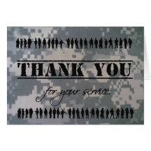 Thank You For Your Service Military Veteran Hero Card